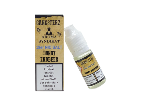 Gangsterz - Donut Erdbeer - Nikotinsalz Liquid 18 mg/ml